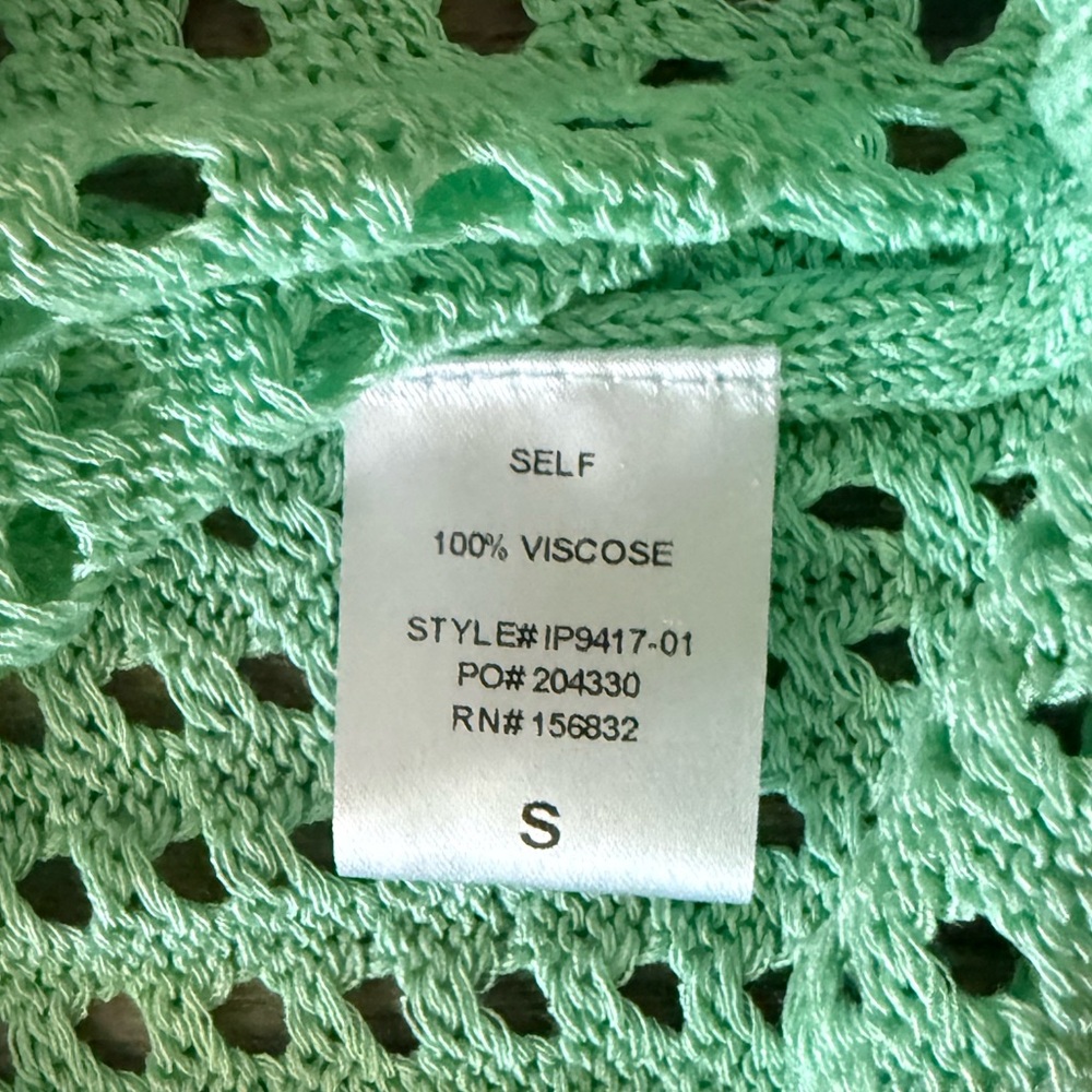 BiBi Light Green Open Knit Sweater NWT - Picture 7 of 8
